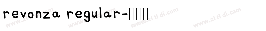 revonza regular字体转换